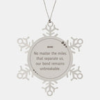 Gigi Long Distance Relationship Gifts, No matter the miles that separate us, Cute Love Snowflake Ornament For Gigi, Birthday Christmas Unique Gifts For Gigi