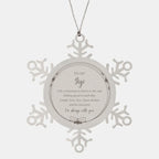 Gigi Snowflake Christmas Engraved Ornament Motivational Birthday Gifts - Life is learning to dance in the rain