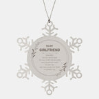 Girlfriend Ornament Gifts, To My Girlfriend Remember, you will never lose. You will either WIN or LEARN, Keepsake Snowflake Ornament For Girlfriend, Birthday Christmas Gifts Ideas For Girlfriend X-mas Gifts