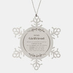 Girlfriend Snowflake Ornament Gifts, To My Girlfriend You are braver than you believe, stronger than you seem, Inspirational Gifts For Girlfriend Ornament, Birthday, Christmas Gifts For Girlfriend Men Women
