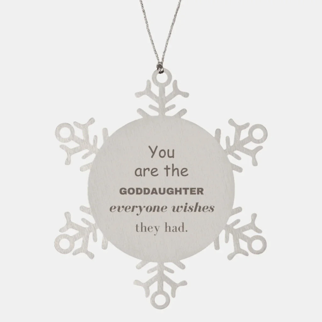 Goddaughter Snowflake Ornament, Everyone wishes they had, Inspirational Ornament For Goddaughter, Goddaughter Gifts, Birthday Christmas Unique Gifts For Goddaughter