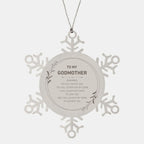 Godmother Ornament Gifts, To My Godmother Remember, you will never lose. You will either WIN or LEARN, Keepsake Snowflake Ornament For Godmother, Birthday Christmas Gifts Ideas For Godmother X-mas Gifts