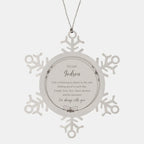 Godson Christmas Snowflake Ornament Birthday Gifts Life is learning to dance in the rain