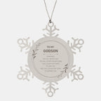 Godson Ornament Gifts, To My Godson Remember, you will never lose. You will either WIN or LEARN, Keepsake Snowflake Ornament For Godson, Birthday Christmas Gifts Ideas For Godson X-mas Gifts