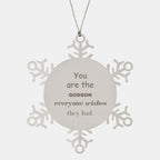 Godson Snowflake Ornament, Everyone wishes they had, Inspirational Ornament For Godson, Godson Gifts, Birthday Christmas Unique Gifts For Godson