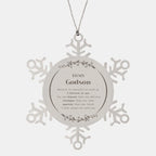 Godson Snowflake Ornament Gifts, To My Godson You are braver than you believe, stronger than you seem, Inspirational Gifts For Godson Ornament, Birthday, Christmas Gifts For Godson Men Women