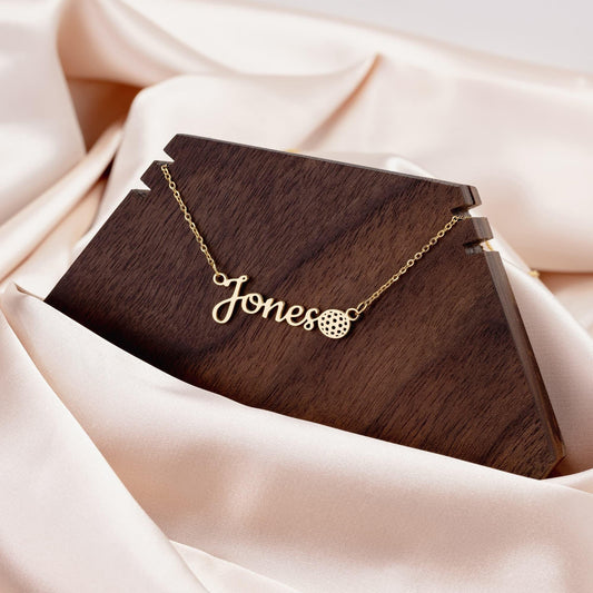 Golf Personalized Sports Name Necklace - Mallard Moon Gift Shop