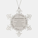 Granddaughter Christmas Snowflake Ornament, Motivational Message You are Braver than you Believe, Loved More than you Know
