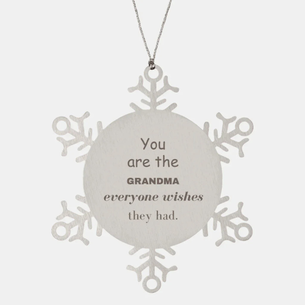 Grandma Snowflake Ornament, Everyone wishes they had, Inspirational Ornament For Grandma, Grandma Gifts, Birthday Christmas Unique Gifts For Grandma