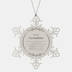 Grandma Snowflake Ornament Gifts, To My Grandma You are braver than you believe, stronger than you seem, Inspirational Gifts For Grandma Ornament, Birthday, Christmas Gifts For Grandma Men Women