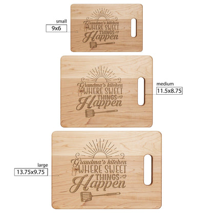 Grandma's Kitchen Cutting Board Where Sweet Things Happen - Mallard Moon Gift Shop