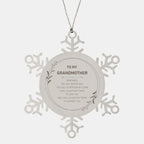 Grandmother Ornament Gifts, To My Grandmother Remember, you will never lose. You will either WIN or LEARN, Keepsake Snowflake Ornament For Grandmother, Birthday Christmas Gifts Ideas For Grandmother X-mas Gifts