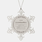 Grandmother Snowflake Ornament Gifts, To My Grandmother You are braver than you believe, stronger than you seem, Inspirational Gifts For Grandmother Ornament, Birthday, Christmas Gifts For Grandmother Men Women