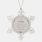 Grandpa Snowflake Ornament, Motivational Birthday, Christmas Gifts - Life is learning to dance in the rain