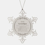 Grandpa Snowflake Ornament - You are braver than you believe, stronger than you seem, Inspirational Gifts For Grandpa Ornament, Birthday, Christmas Gifts