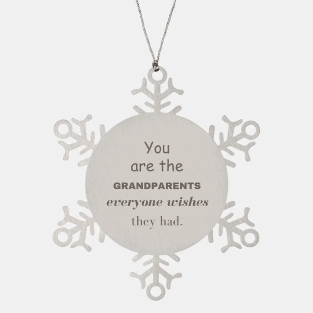 Grandparents Snowflake Ornament, Everyone wishes they had, Inspirational Ornament For Grandparents, Grandparents Gifts, Birthday Christmas Unique Gifts For Grandparents