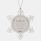 Grandparents Snowflake Ornament, Motivational Birthday Christmas Gifts - Life is learning to dance in the rain