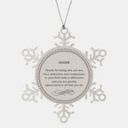 Guide Snowflake Ornament - Thanks for being who you are - Birthday Christmas Jewelry Gifts Coworkers Colleague Boss