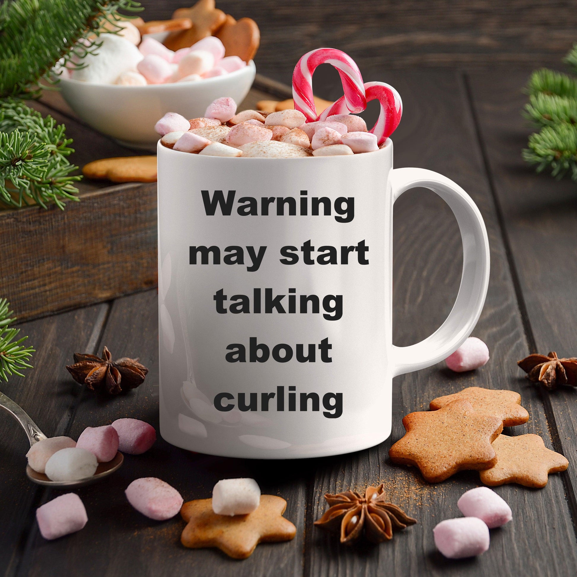 Funny Curling Ceramic Coffee Mug - Mallard Moon Gift Shop