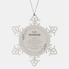Husband Ornament Gifts, To My Husband Remember, you will never lose. You will either WIN or LEARN, Keepsake Snowflake Ornament For Husband, Birthday Christmas Gifts Ideas For Husband X-mas Gifts