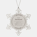 Husband Snowflake Ornament - You are braver than you believe, stronger than you seem, Inspirational Birthday, Christmas Gifts