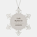 Heartland Keepsakes I Left My Heart In Alabama Snowflake Ornament - Stainless Steel Heirloom Quality