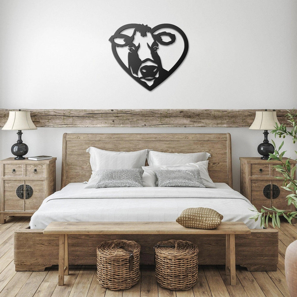 I Love Cows Metal Art Wall Sign