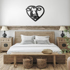 I Love Cows Metal Art Wall Sign