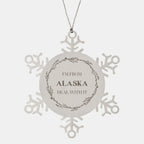 I'm from Alaska, Deal with it, Proud Alaska State Snowflake Ornament Gifts