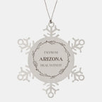 I'm from Arizona, Deal with it, Proud Arizona State Snowflake Ornament Gift Idea