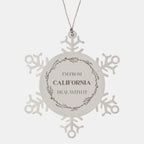 I'm from California, Deal with it, Proud California State Snowflake Ornament Gift Idea