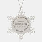 I'm from Connecticut, Deal with it, Proud Connecticut State Snowflake Ornament Gift Idea
