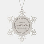 I'm from Maryland, Deal with it, Maryland Snowflake Ornament Gift Idea,