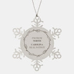 I'm from North Carolina, Deal with it, Proud North Carolina State Steel Snowflake Ornament Gifts