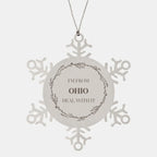 I'm from Ohio, Deal with it, Proud Ohio State Snowflake Ornament Gifts
