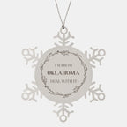 I'm from Oklahoma, Deal with it, Oklahoma Snowflake Ornament Gift Idea