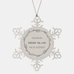 I'm from Rhode Island, Deal with it, Rhode Island Snowflake Ornament Gift Idea
