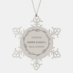 I'm from South Dakota, Deal with it,South Dakota Snowflake Ornament Gift Idea