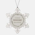 I'm from Tennessee, Deal with it, Tennessee Snowflake Ornament Gift Idea
