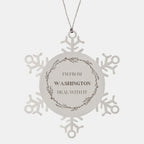 I'm from Washington, Deal with it, Washington Snowflake Ornament Gift Idea