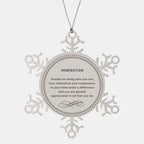 Inspector Snowflake Ornament - Thanks for being who you are - Birthday Christmas Jewelry Gifts Coworkers Colleague Boss