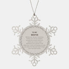 Inspirational Bestie Snowflake Ornament - Behind you, all your Memories, Before you, all your Dreams - Birthday, Christmas Holiday Gifts