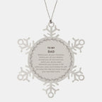 Inspirational Dad Snowflake Ornament - Behind you, all your Memories, Before you, all your Dreams - Birthday, Christmas Holiday Gifts