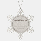 Inspirational Daughter-in-law Snowflake Ornament - Behind you, all your Memories, Before you, all your Dreams - Birthday, Christmas Holiday Gifts