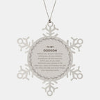 Inspirational Godson Snowflake Ornament - Behind you, all your Memories, Before you, all your Dreams - Birthday, Christmas Holiday Gifts