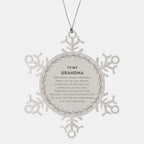 Inspirational Grandma Snowflake Ornament - Behind you, all your Memories, Before you, all your Dreams - Birthday, Christmas Holiday Gifts