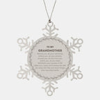 Inspirational Grandmother Snowflake Ornament - Behind you, all your Memories, Before you, all your Dreams - Birthday, Christmas Holiday Gifts