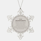 Inspirational Grandparents Snowflake Ornament - Behind you, all your Memories, Before you, all your Dreams - Birthday, Christmas Holiday Gifts