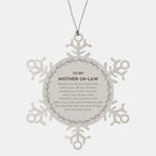 Inspirational Mother-In-Law Snowflake Ornament - Behind you, all your Memories, Before you, all your Dreams - Birthday, Christmas Holiday Gifts