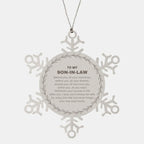 Inspirational Son-in-law Snowflake Ornament - Behind you, all your Memories, Before you, all your Dreams - Birthday, Christmas Holiday Gifts